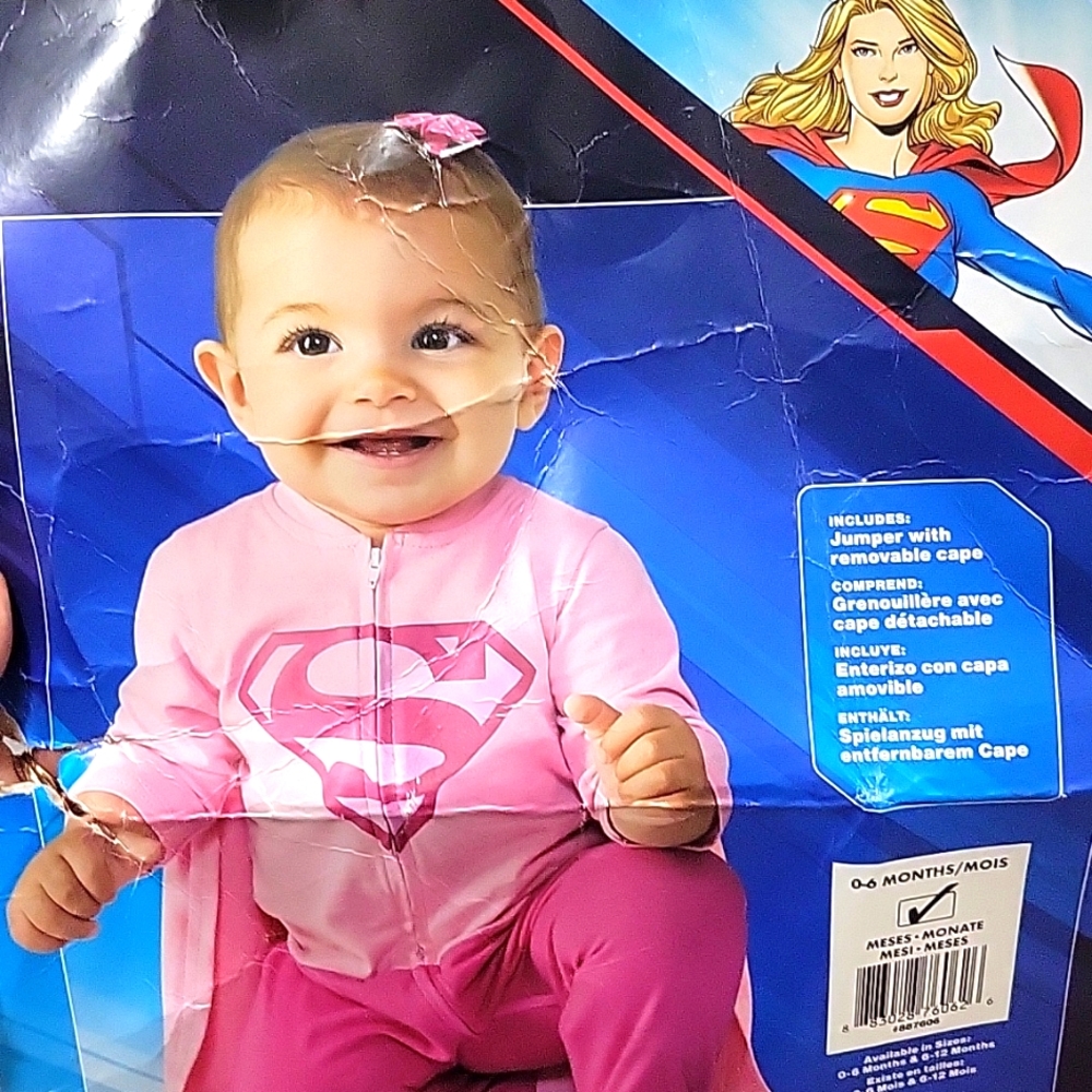 DC Super Friends Supergirl Superhero Halloween Costume Child Infant 0-6 months